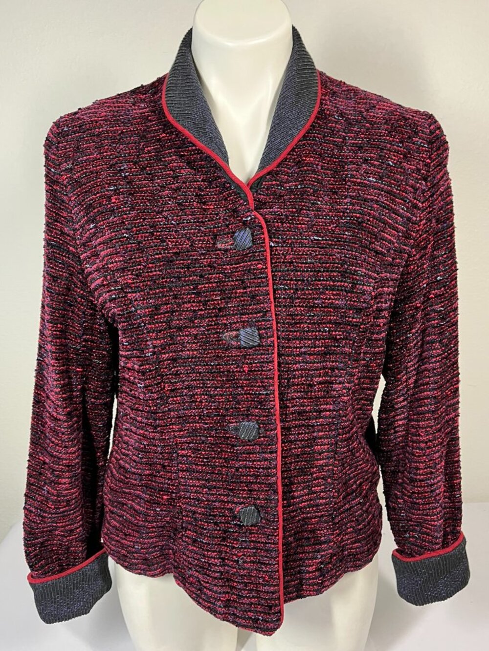 Mary Lynn O'Shea Hand Woven Jacket Womens Medium - Picture 8 of 8